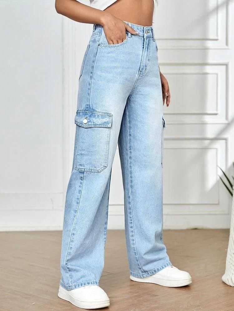 YNF DENIM VAC WIDE JEANS WHOLESALE WOMEN JEANS MANUFACTURER